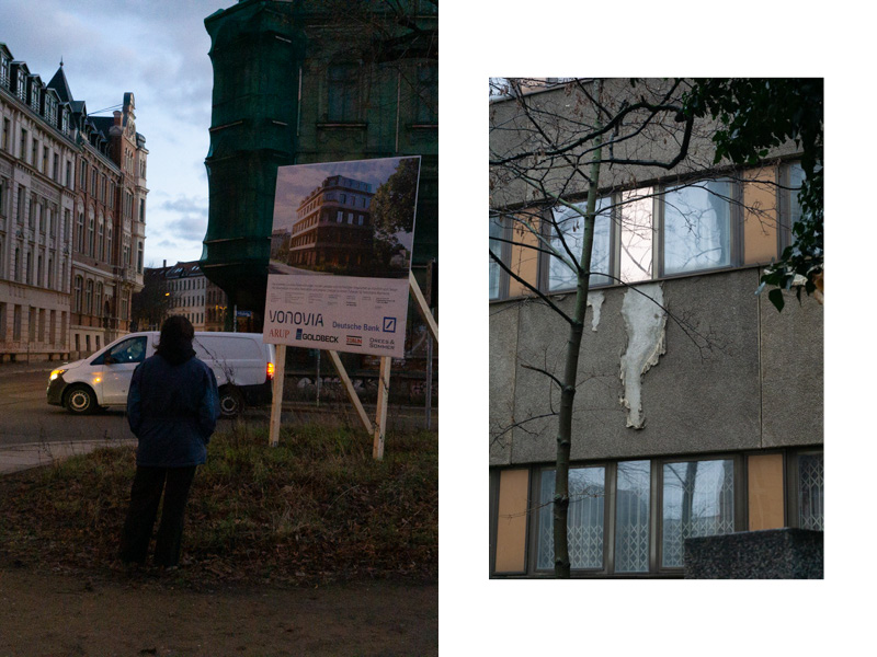 Vonovia Plakat und kaputte Fassade